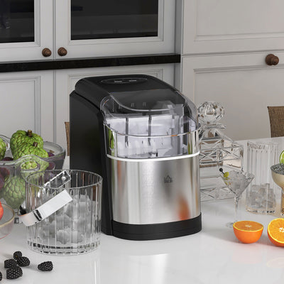 HOMCOM 12kg Countertop Ice Machine, with Scoop 