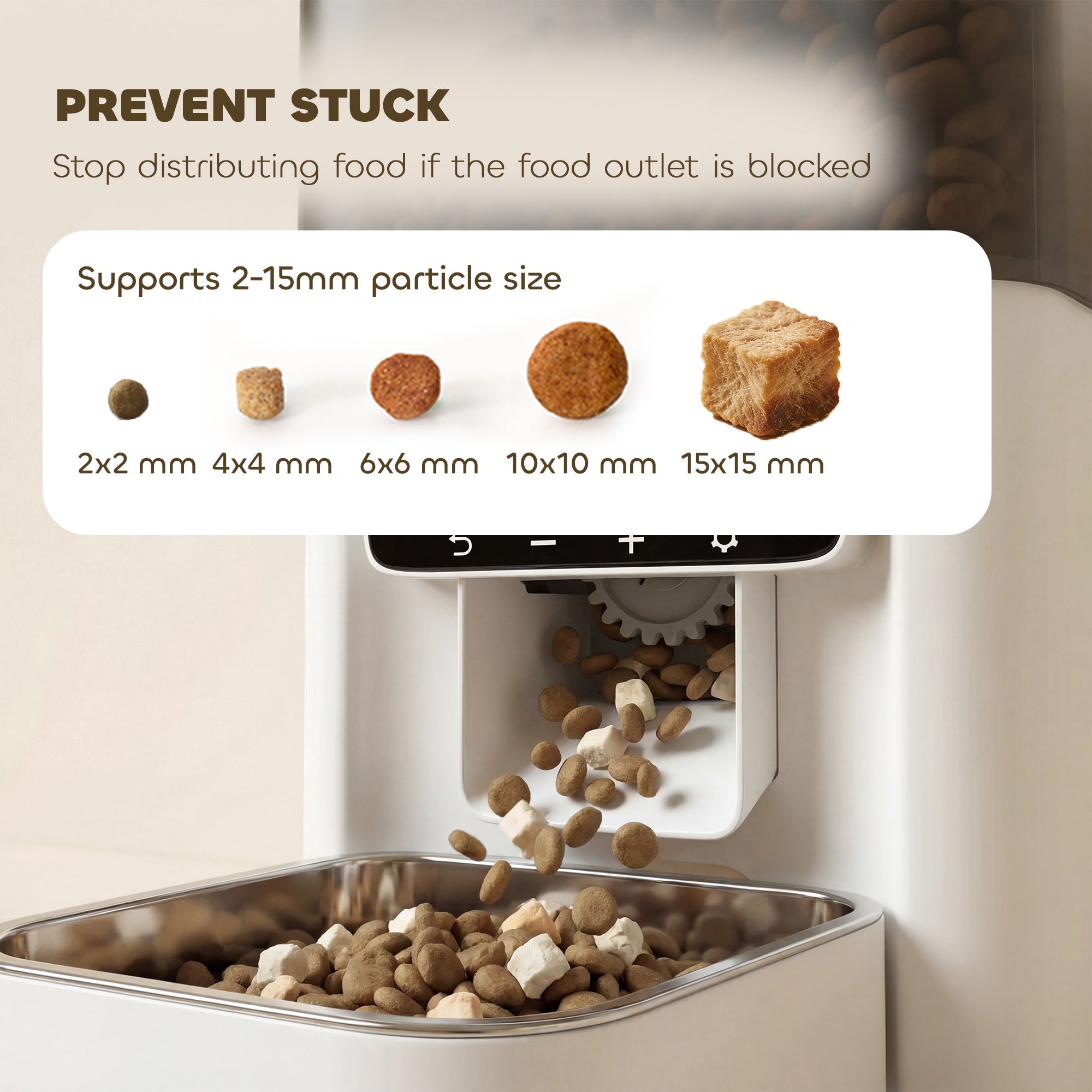PawHut Programmable Automatic Cat Feeder with Timer Up to 6 Meals Per Day, 10s Voice Recorder, Portion Control 