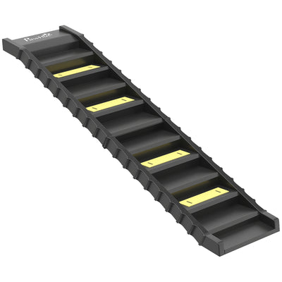 PawHut Dog Car Ramp with Anti-Slip Steps, 10-Steps Pet Stairs for Pets to Access Cars and High Beds, Black 