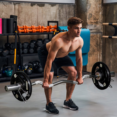 SPORTNOW 2 x 5kg Weight Plates, Tri-Grip Rubber Coated Barbell Weights Set w/ 2" 5cm Holes, for Home, Gym, Lifting and Strength Training 