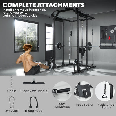 SPORTNOW Lat Pull-Down Home Gym Machine with Cable Crossover for Home Strength Training, Black 