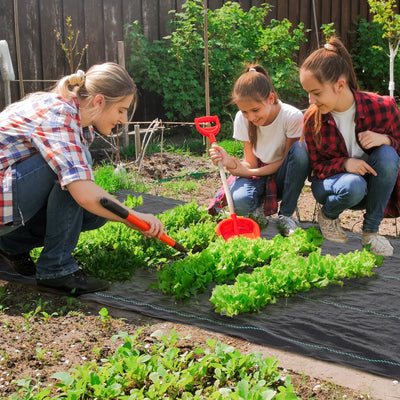 Outsunny 2m x 100m Heavy Duty Weed Control Membrane, Weed Membrane for Landscaping Driveway Gravel Artificial Grass Lawn Underlay, Black 