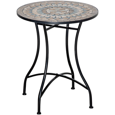Outsunny \'ce\'a660cm Mosaic Outdoor Patio Table - Green 