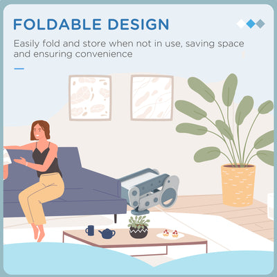 AIYAPLAY Foldable Kids Slide, Freestanding Baby Slide, for Ages 1.5-3 Years, Grey & Beige 
