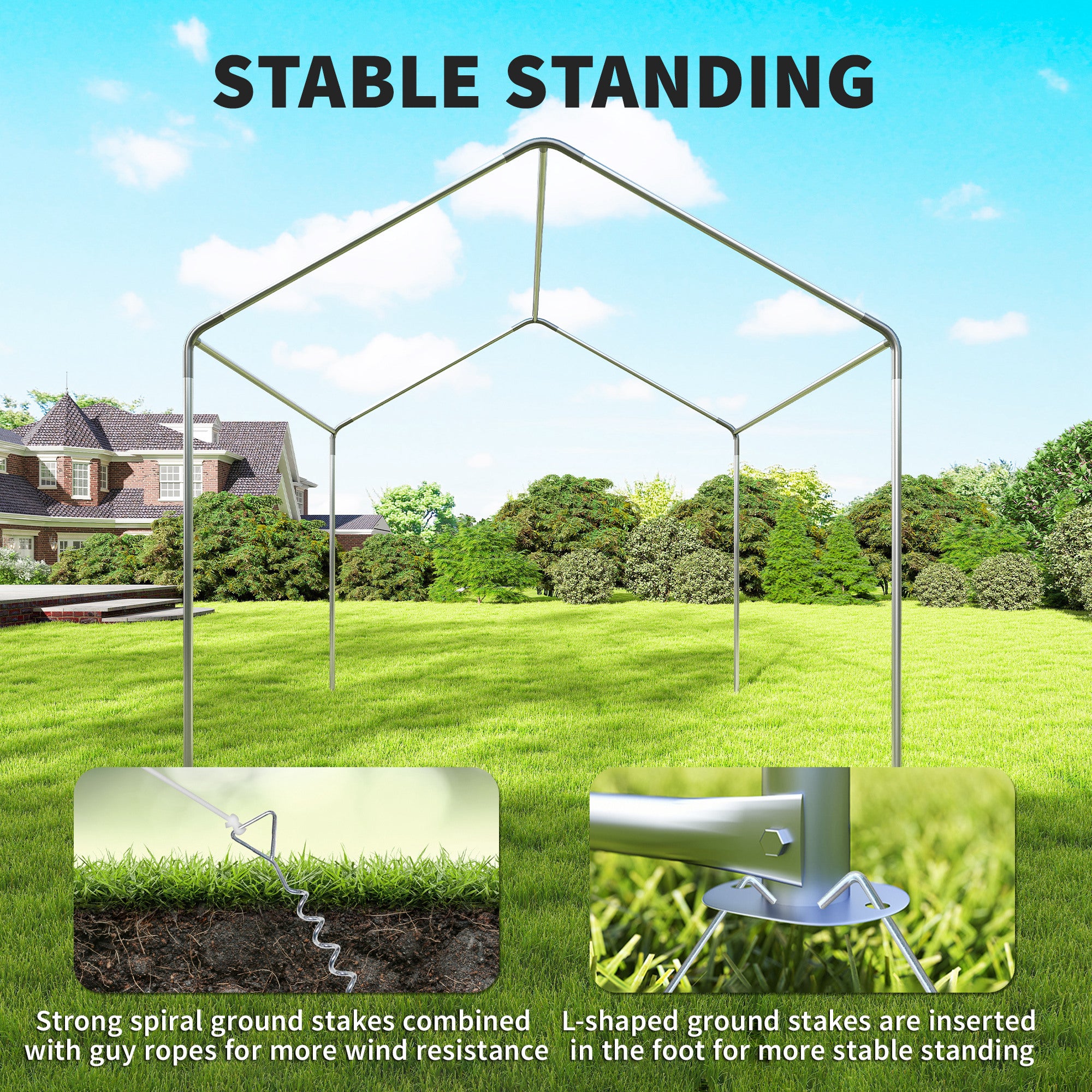 Outsunny 3 x 3 m Party Tent, Outdoor Canopy Tent Shelter with Removable Sidewalls, 4 Zipped Doors, for Parties, Wedding, Beige 