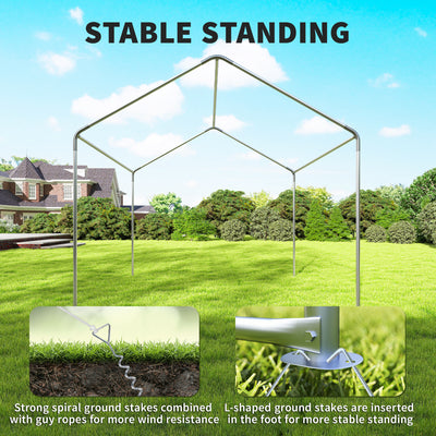 Outsunny 3 x 3 m Party Tent, Outdoor Canopy Tent Shelter with Removable Sidewalls, 4 Zipped Doors, for Parties, Wedding, Beige 