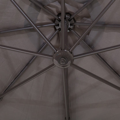 Outsunny 3m Cantilever Aluminium Frame Outdoor Garden Parasol Grey 