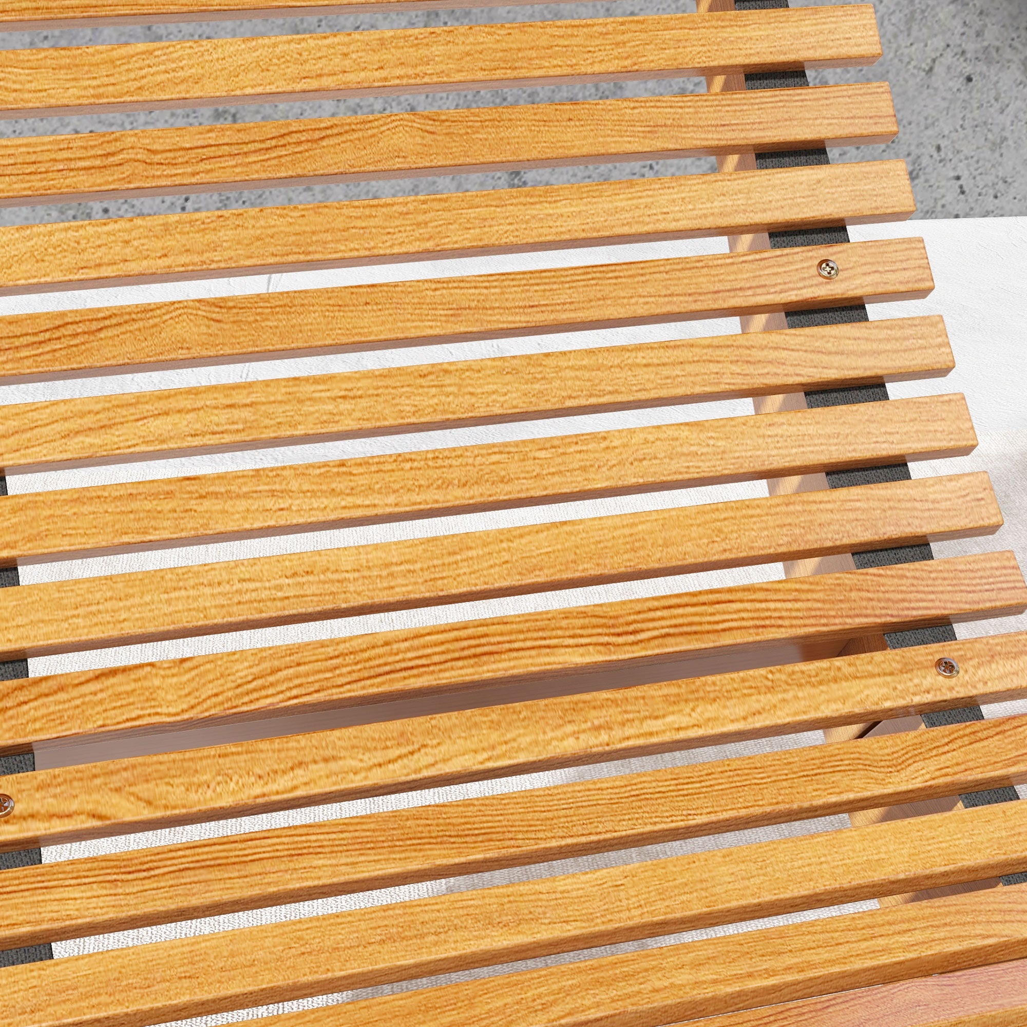 Outsunny Outdoor Rocking Chair w/ Slatted Seat, Wooden Rocking Chair, 130cm x 60cm x 60cm, Teak 