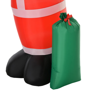 HOMCOM 7.5ft Inflatable Christmas Santa Claus with LED Air Blown Xmas Décor Holiday Outdoor Yard Decoration 