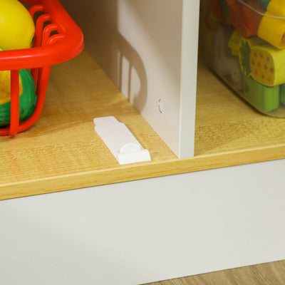 AIYAPLAY Kids Play Kitchen, Pretend Play Kitchen with Realistic Oven, Stove, Sink, Kitchen Accessories, White 