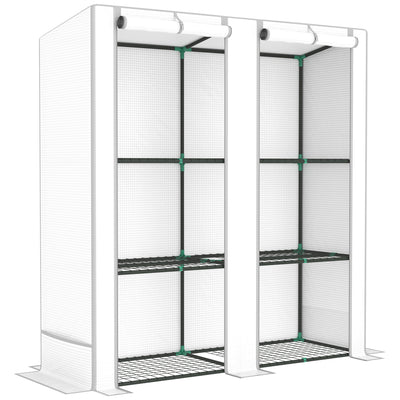 Outsunny Three-Tier Mini Greenhouse - White 