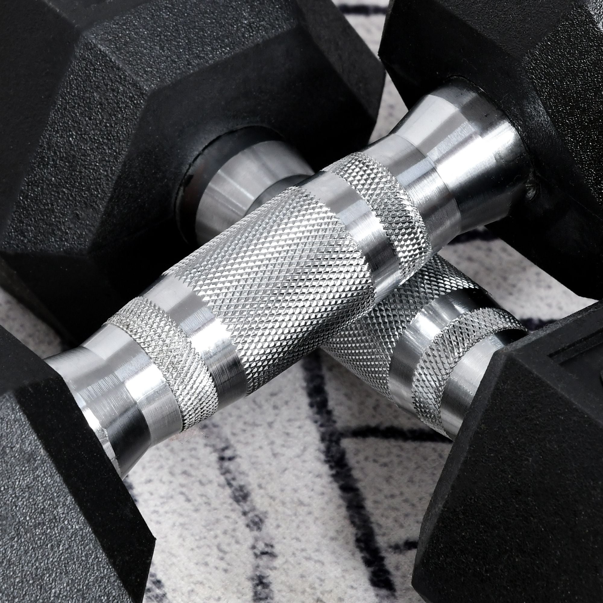 HOMCOM 2x6kg Hex Dumbbells Set Rubber Dumbbells Weight Lifting Equipment Fitness Home Gym 