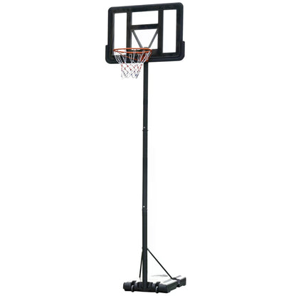 HOMCOM Portable Basketball Hoop Stand 231-305cm Height Adjustable w/ Moving Wheels 