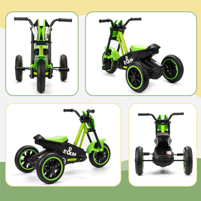 AIYAPLAY Kids Tricycle Baby Trike, Kids Trike with Pedal, 3 Wheel Toddler Balance Bike for Indoor Outdoor Use, Green 