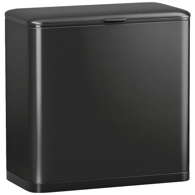 HOMCOM 8L Hanging Kitchen Bin, Rubbish bin with Lid and Removable Inner Bucket for Kitchen Cabinet Door, Under Sink, Office 