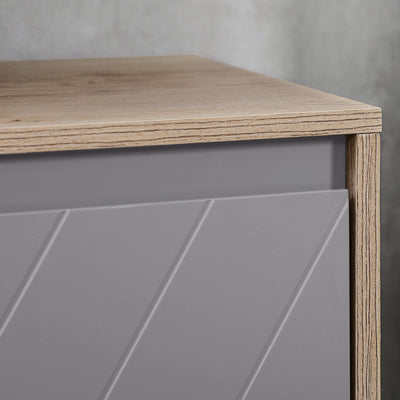 HOMCOM Under Sink Storage Cabinet Floor Standing Cupboard w/ Adjustable Shelf Bathroom Cabinet 2 Doors Versatile Style Grey 