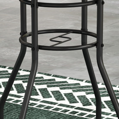 Outsunny \'ce\'a660 Garden Table, with Glass Printed Tabletop - Multicolour 