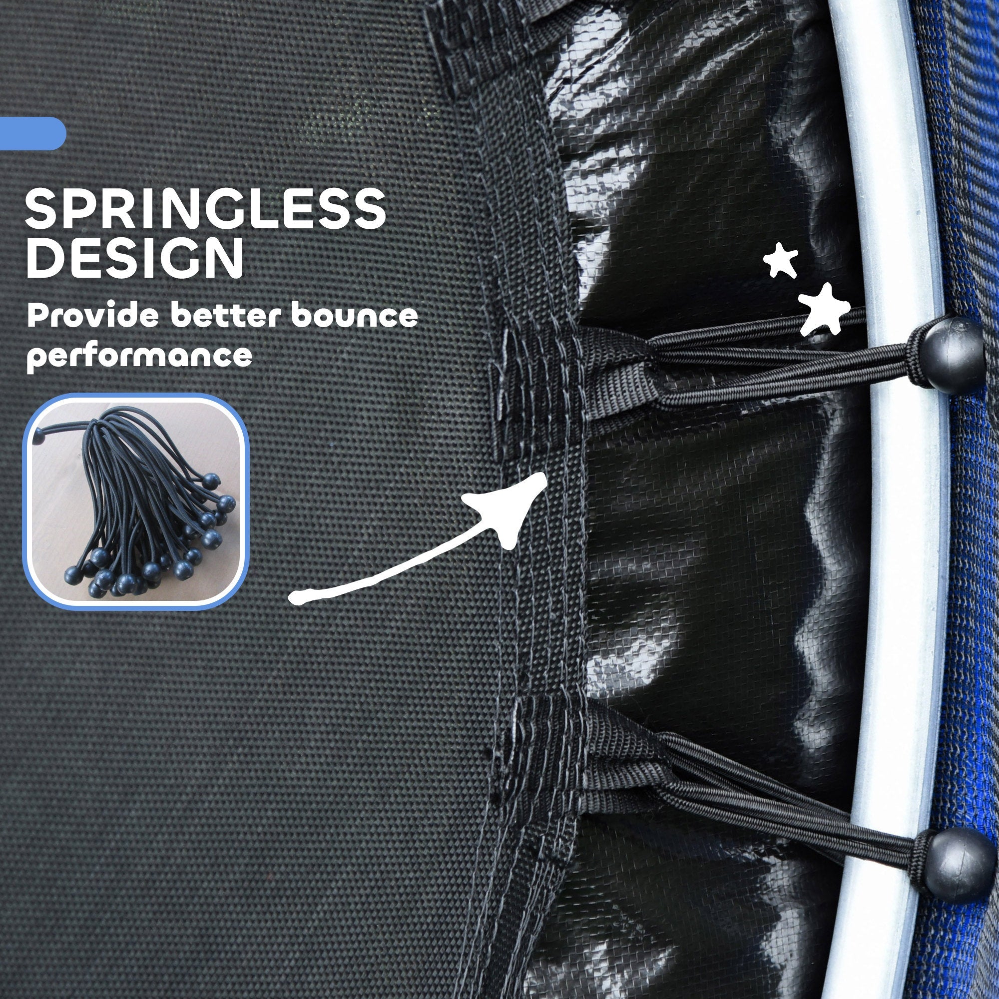 HOMCOM Kids Trampoline, with Enclosure Net, Steel Frame, for Ages 3-6 Years - MultiColoured 