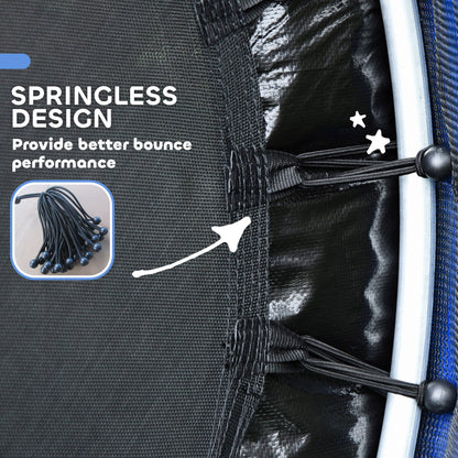 HOMCOM Kids Trampoline, with Enclosure Net, Steel Frame, for Ages 3-6 Years - MultiColoured 