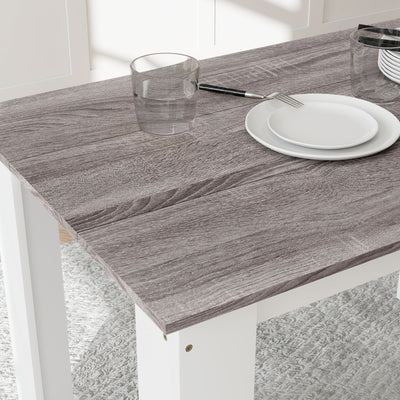 HOMCOM Dining Table for 4-6 People, Kitchen Table with Wood Effect for Dining Room, Grey 