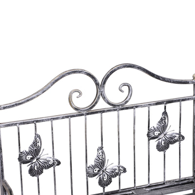 Outsunny Indoor Outdoor Freestanding 3-Tier Garden Plant Stand Metal Flower Display Rack for Potted Plants Balcony Décor 44L x 25W x 96H cm 