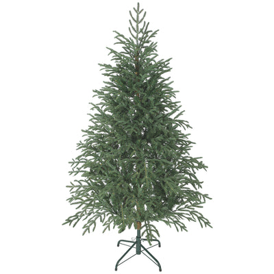 HOMCOM 5 ft Full Spruce Christmas Tree with Realistic Dense Tips, Easy Assembly - Green 