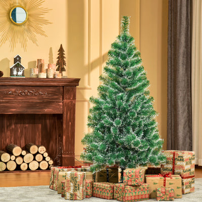 HOMCOM 5FT Indoor Christmas Tree Artificial Decoration Xmas Gift with Metal Stand Branch Tips 