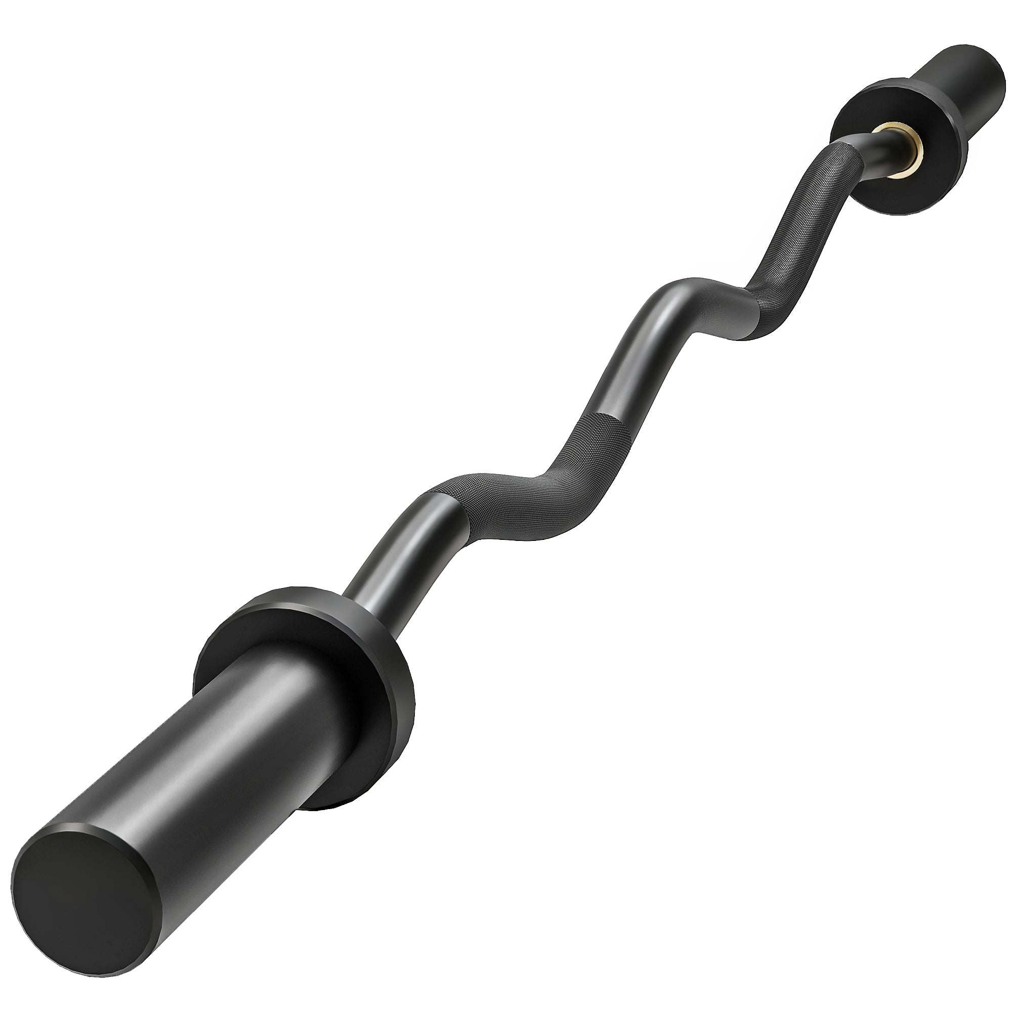 SPORTNOW 4ft Olympic EZ Curl Bar, Barbell Bar for 2" Weight Plates with Non-Slip Hand Grip 120cm 