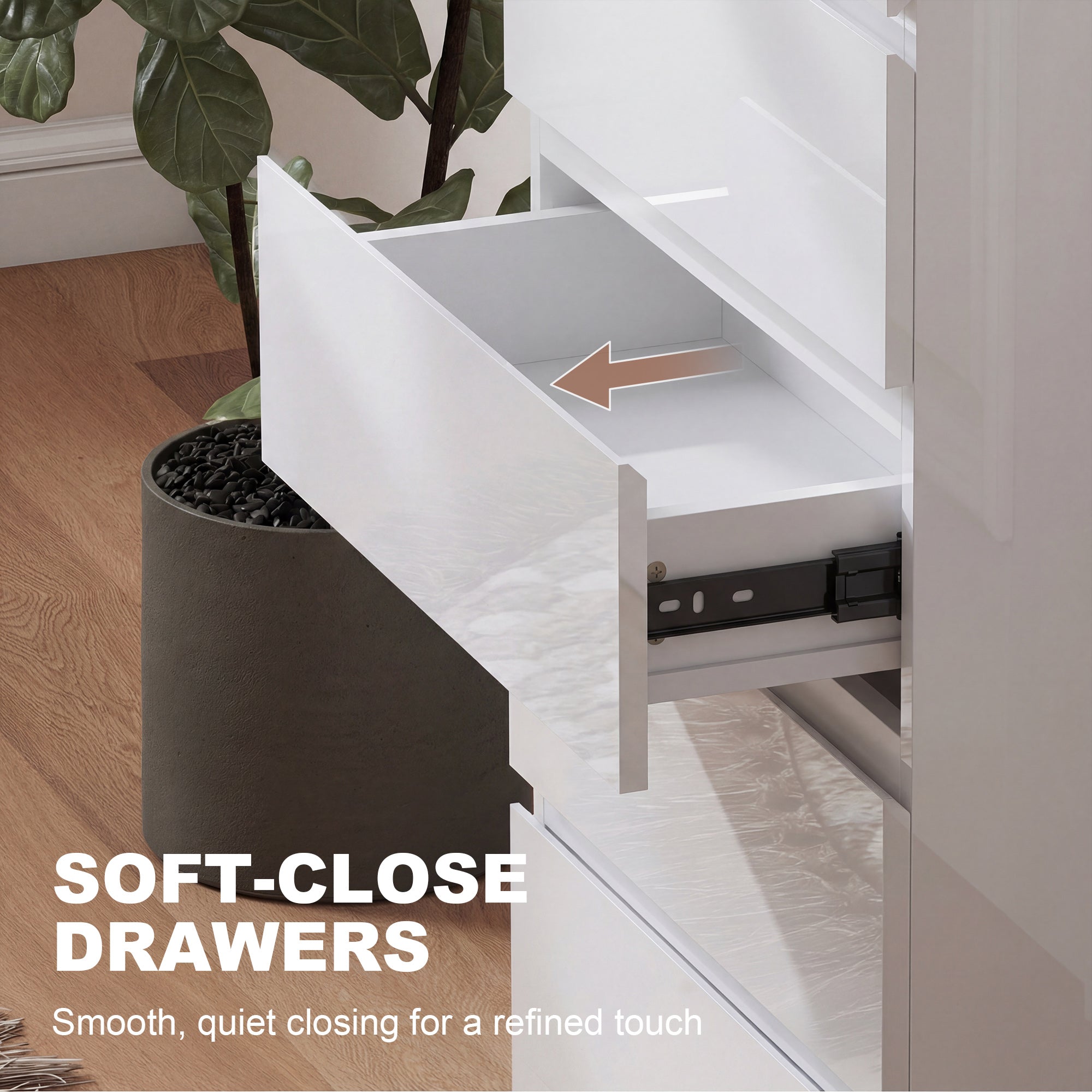 HOMCOM Chest of Drawers, 5-Drawer Storage Cabinets, Modern Dresser, Storage Drawer Unit for Bedroom 
