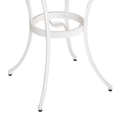 Outsunny Three-Piece Elegant Aluminium Garden Set - White 