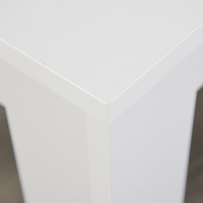 HOMCOM Kitchen Dining Table and 2 Benches Set, Table and Chairs Set for Limited Space, White 