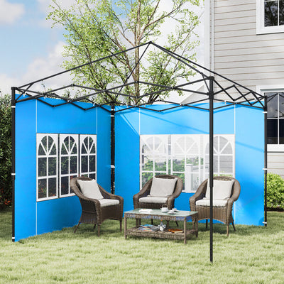 Outsunny Set of Two 3 x 3(m) Gazebo Frame Replacement Walls - Blue 