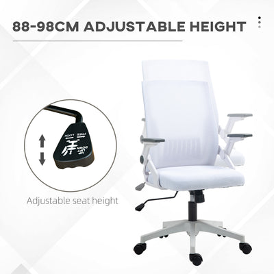 Vinsetto Office Chair, with Lumbar Support - White 