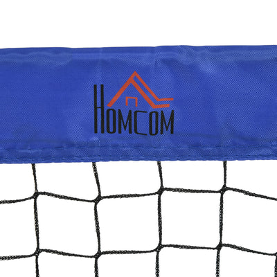 HOMCOM Set of 2 Football Goal Net 6 x 3 ft Foldable Outdoor Sport Training Teens Adults Football with Carrying Bag Blue 