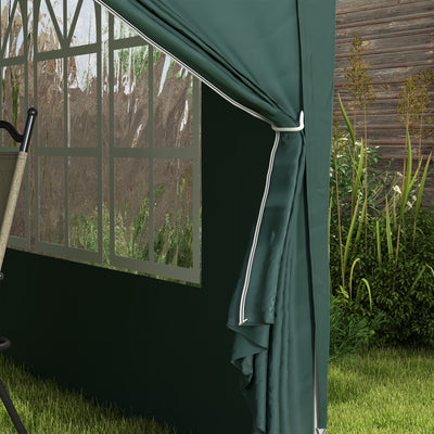 Outsunny 3 x 3m Pop Up Gazebo, Wedding Party Canopy Tent Marquee with Carry Bag and Windows, Green 