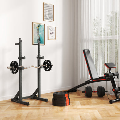 SPORTNOW Olympic Weight Plates Set, with Two 10kg and Two 5kg weights, Black 