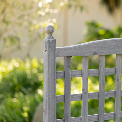 Outsunny Garden Planters with Trellis for Climbing Vines, Wood Raised Beds for Garden, Flower Pot, Indoor Outdoor, Grey 