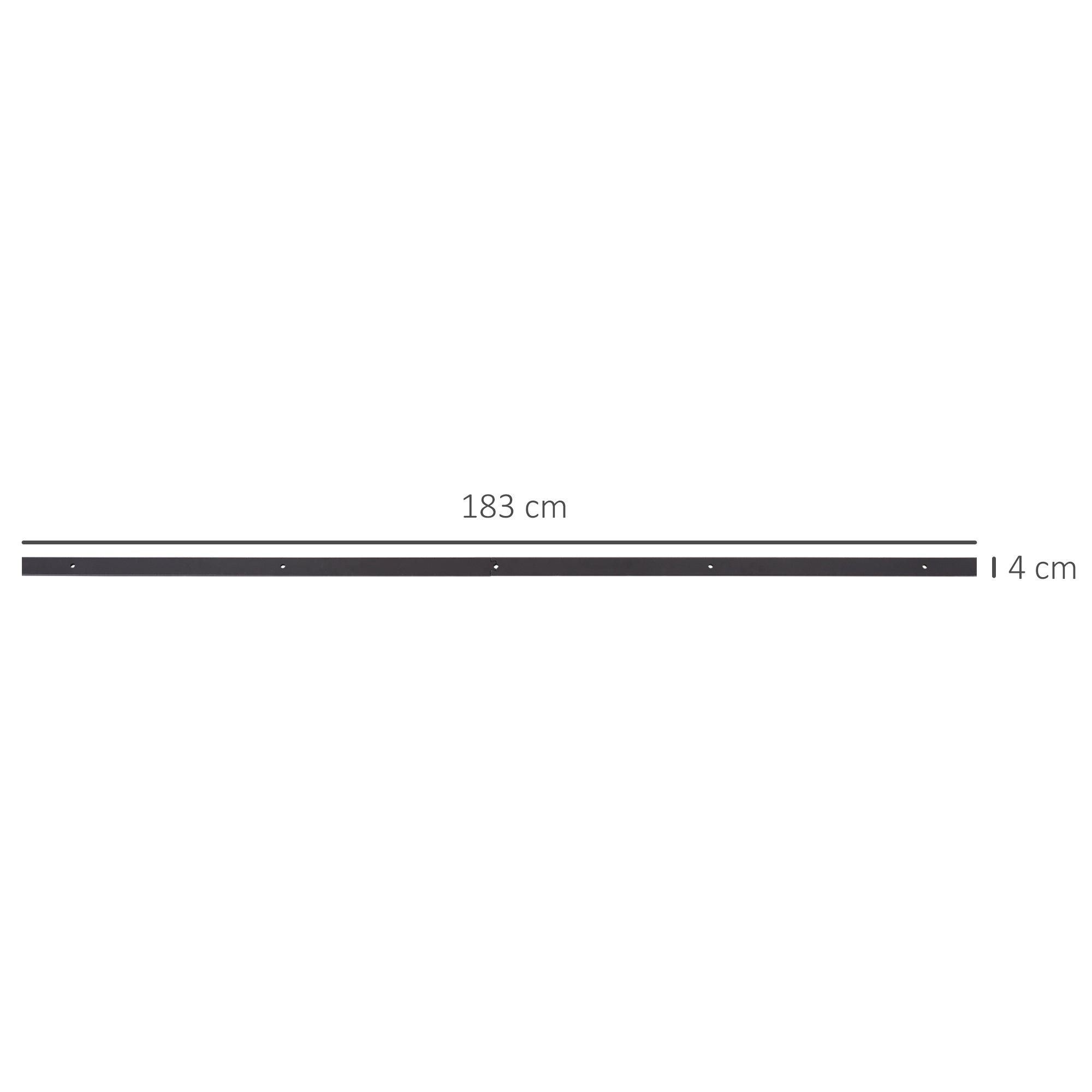 HOMCOM 6ft Modern Single Sliding Barn Door Track Kit Set Closet Hardware for Single Wooden Door 