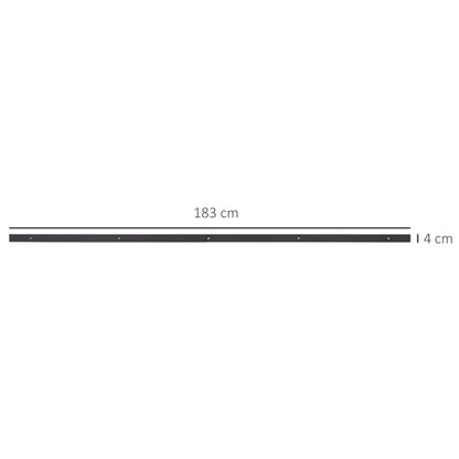HOMCOM 6ft Modern Single Sliding Barn Door Track Kit Set Closet Hardware for Single Wooden Door 