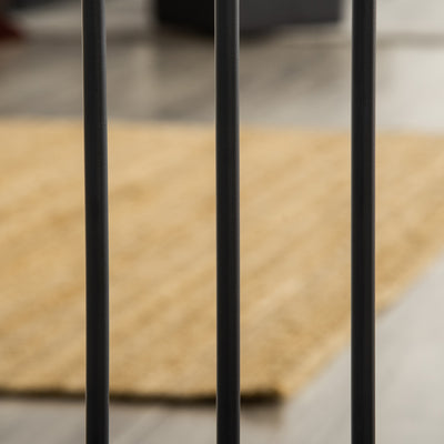 PawHut Pet Gate Safety Gate, with Cat Flap, Auto Close, for Staircases, Doorways, Hallways, 74-80cm Wide - Black 