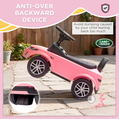 AIYAPLAY Land Rover Licensed Toddler Ride on Car with Horn, Engine Sounds, Under-Seat Storage, for 18-36 Months, Pink 