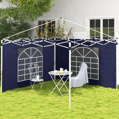 Outsunny Set of Two 195 x 295cm Replacement Gazebo Side Walls - Blue 