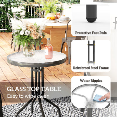 Outsunny Three-Piece Outdoor Garden Set - Light Grey 