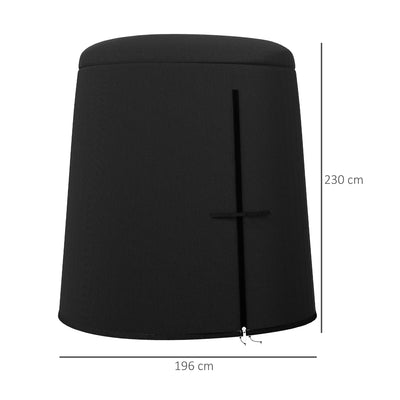 Outsunny 196 x 230 cm Hanging Egg Chair Protective Cover - Black 