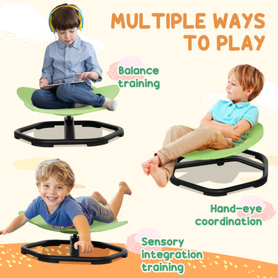 AIYAPLAY Elephant-Shaped Spinning Chair for Autism, 3-6 Years, Green 