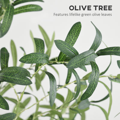 HOMCOM 300 LED Light Decorative Artificial Olive Tree - Green 
