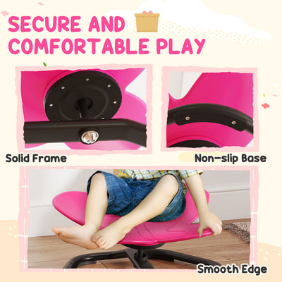 AIYAPLAY Butterfly-Shaped-kids Swivel Chair, Sensory Spinning Chair for Balance, Coordination Training, Pink 