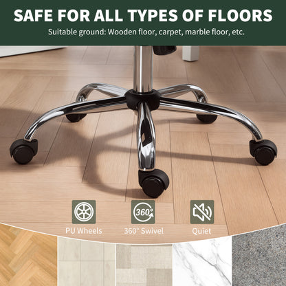 HOMCOM Velvet-Feel Office Chair - Dark Green