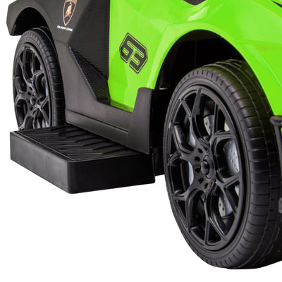 AIYAPLAY Kids 2-In-1 Lamborghini Ride-On and Stroller, with Horn - Green 