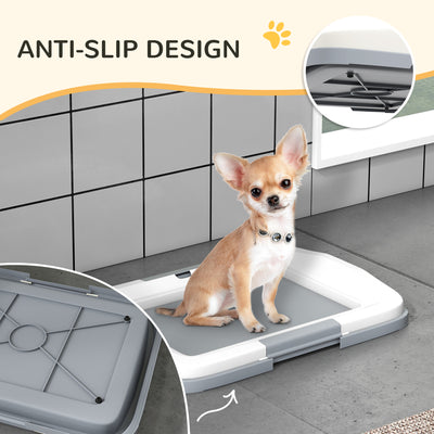 PawHut Dog Toilet Tray for Training Dogs, Dog Litter Tray for Indoor, Outdoor, 47 x 34 x 6cm 